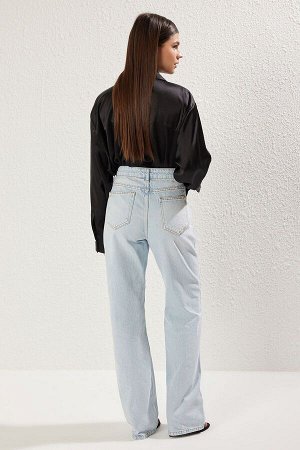 Джинсы Vintage Low Rise Wide Leg с синим эффектом