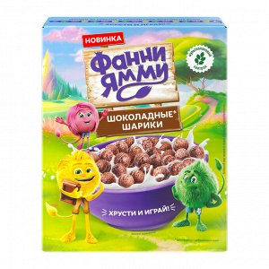 ФРУТОНЯНЯ Сухие завтраки Фанни Ямми ШАРИКИ мультизлаковые шоколадные 200г