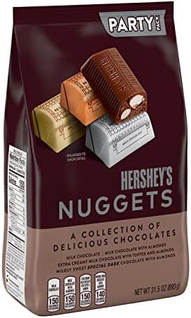 Hershey's NUGGETS Ассорти шоколадных конфет для вечеринки, 31,5 унции (0,9 кг)