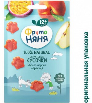 ФРУТОНЯНЯ Фруктовые кусочки 15г яблоко-персик-маракуйя большая упаковка 10 шт