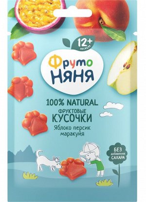 ФРУТОНЯНЯ Фруктовые кусочки 15г яблоко-персик-маракуйя