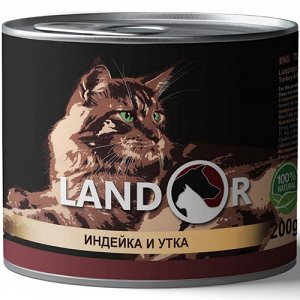 Landor конс 200гр д/котят Индейка/Утка