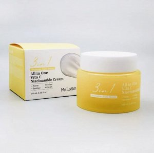Крем, д/лица 3 в 1 с витамином С и Ниацинамидом, Meloso, Ю.Корея, 100 г