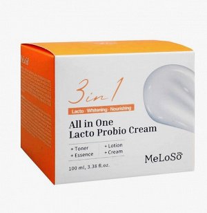 Крем, д/лица 3 в1 с лактобактериями и пробиотиками, Meloso, Ю.Корея, 100 г