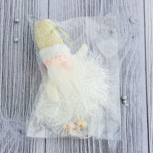 Мягкая подвеска "Дед Мороз в колпаке - пушинка" 15 см