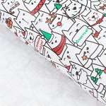 Бумага упаковочная крафтовая «Новогодние котики», 50 - 70 см