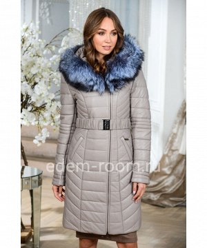 Зимнее пальто из искусственной кожи Артикул: EN-1905-2-90-SR-CH