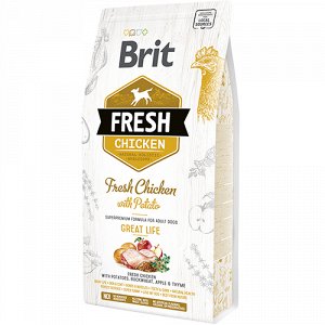 Brit Fresh Adult д/соб всех пород Курица/Картофель 2,5кг