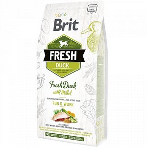 Brit Fresh Adult д/соб активных Утка/Пшено 2,5кг