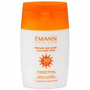 Мягкая эмульсия для кожи лица. Защита от солнечных лучей А и В. SPF 30