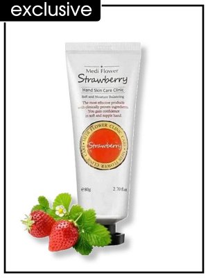 Medi Flower Крем для рук с экстрактом клубники Hand Cream Strawberry, 80 гр