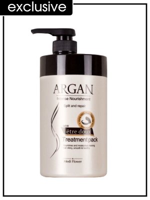 Medi Flower Маска для волос питательная с маслом арганы Reatment Pack Argan Intense Nourishment, 1000 мл