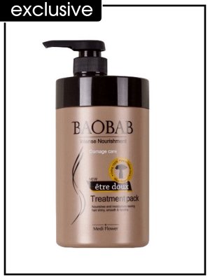 Medi Flower Маска для волос питательная с маслом баобаба Treatment Pack Baobab Intense Nourishment, 1000 мл