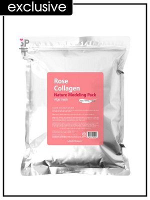 Medi Flower Маска для лица альгинатная моделирующая с экстрактом розы и коллагеном Modeling Pack Nature Rose Collagen, 500 гр