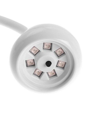 Лампа для маникюра, LED, 24 диода, 72 Вт, от USB, складная, с дисплеем, белая