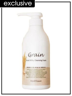 Medi Flower Пенка для лица молочная очищающая Cleansing Foam Grain Facial Milky, 500 мл