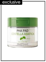 Medi Flower Тонер пэды для лица успокаивающие с экстрактом центеллы Pad Pha Centella Asiatica Ph5.5, 180 мл (60 шт)