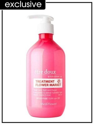 Medi Flower Etre Doux Hair Treatment Flower Market Маска против выпадения волос с цветочным ароматом, 500 мл