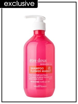 Medi Flower Шампунь против выпадения волос с цветочным ароматом Hair Shampoo Etre Doux Flower Market, 500 мл