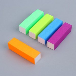 Баф наждачный для ногтей «Нео», четырёхсторонний, 9.5x2.5x2.5 см, МИКС