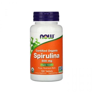 Добавки для здоровья NOW Spirulina 500mg 100 tab