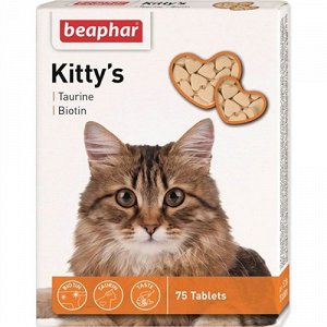Beaphar Витамины д/кош Kitty`s Таурин/биотин 75шт
