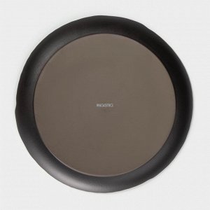 Тарелка Magistro Black style, d=26 см, фарфор, чёрная