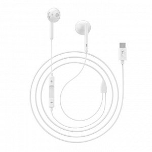 Проводные наушники HOCO L10 Acoustic, Type-C, 1.2 м, белый, контроллер с микрофоном + Bluetooth