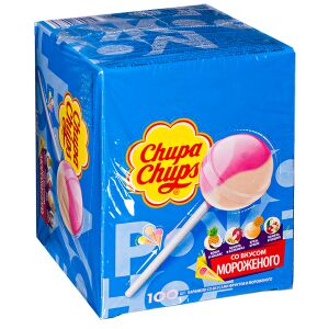 Карамель Чупа-Чупс со вкусом мороженого 12 г 1/100
