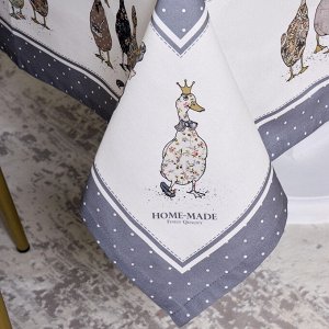 Скатерть "Family Farm" 140x180 см, 100% хлопок, графитовый цвет, твил с пропиткой, 1 шт.