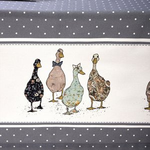 Скатерть "Family Farm" 140x180 см, 100% хлопок, графитовый цвет, твил с пропиткой, 1 шт.