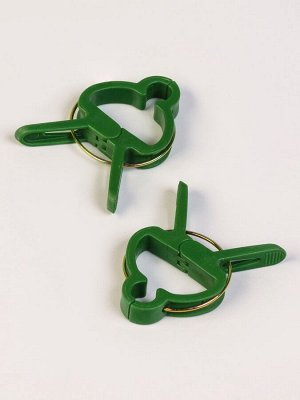 Набор прищепок для растений, 4.5x4.5 см, 20 шт., пластик, зелёные, Greengo