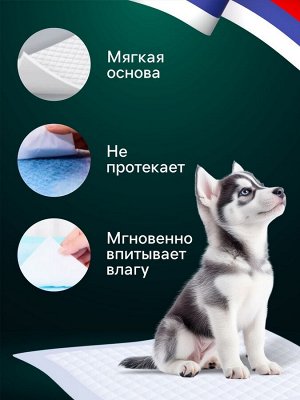 Пеленки впитывающие "ПИЖОН" для животных целлюлозные, 60 х 90 см (в наборе 30 шт)
