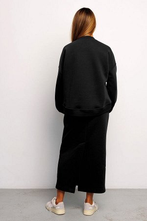 Юбка длинная макси с разрезом 388BLK