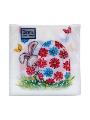 Пасхальные салфетки бумажные Desna Design «Пасхальный подарок», 1 слой, 24х24 см, 40 шт