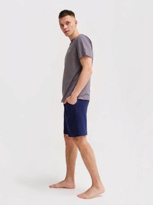 Пижама мужская KAFTAN "На чиле" размер, серый/синий