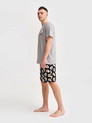 Пижама мужская KAFTAN "Good mo" размер, серый/черный
