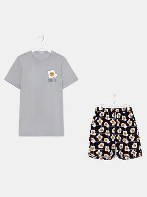 Пижама мужская KAFTAN "Good mo" размер, серый/черный