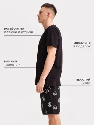 Пижама мужская KAFTAN "Moneymaker" размер, черный