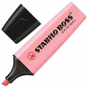 Текстовыделитель STABILO "Boss Pastel", РОЗОВЫЙ, линия 2-5 м