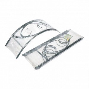 Арка садовая, 250x120x30 см, для вьющихся растений, металлическая, зелёная, «Узор-1»