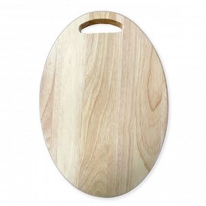 Доска разделочная, с ручкой, овальная, гевея, MULTICO, 20 х 29 см