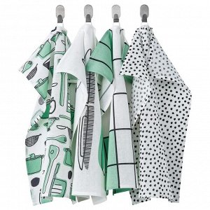 РИННИГ Полотенце кухонное с рисунком 45x60см  4шт