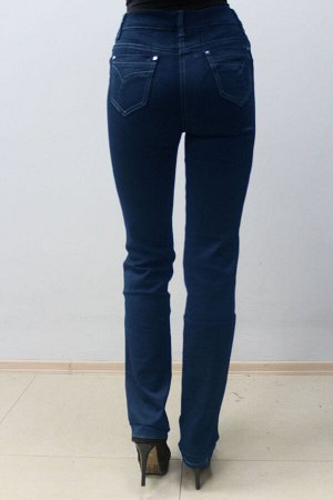 7038--Слегка приуженные синие джинсы р.9
