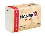 Maneki Салфетки бумажные &quot;Maneki&quot; KABI, 2 слоя, белые, 150 шт./упаковка