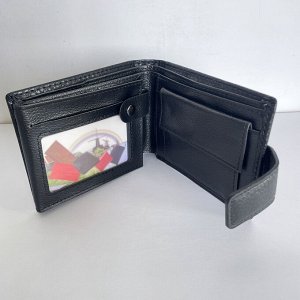 Портмоне кошелек мужское экокожа черное