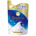 Сливочное жидкое мыло &quot;Bouncia&quot; для рук и тела с нежным свежим ароматом 360 мл, мягкая упаковка