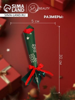 Новогодняя мыльная красная роза