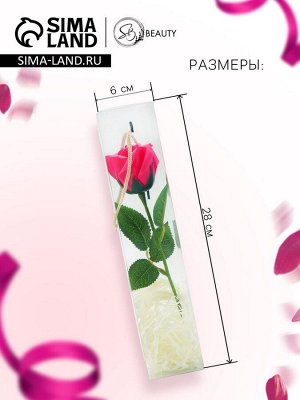 Мыльная роза фуксия в коробке