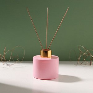 Диффузор для эфирных масел с крышкой "Розовый зефир" глянец 100 мл 7х7х7,5 см